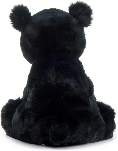 Vista 3 de The Petting Zoo Oso de peluche, regalos para niños, animales salvajes del zoológico Onez, juguete de peluche de oso negro de 9 pulgadas