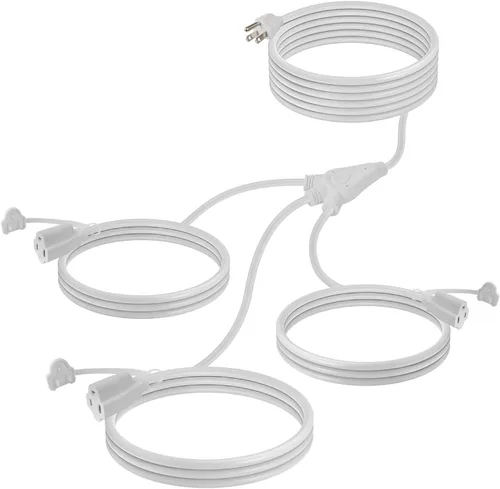 Vista 13 de EP 12 FT 16/3 SJTW - Cable de extensión para interiores, 1 a 3, divisor de Máximo 6 pies de extremo a extremo (12 pies en total) 3 clavijas