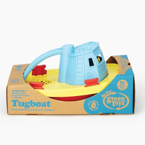 Vista 3 de Green Toys, Remolcador, azul