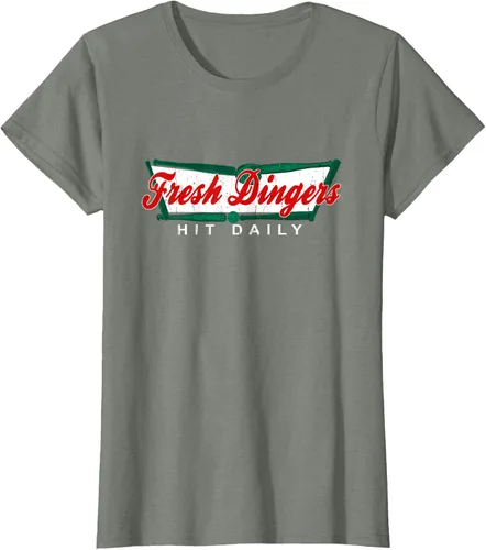 Vista 13 de Camiseta divertida de béisbol y softbol Don't Bunt Hit Fresh Dingers, Negro