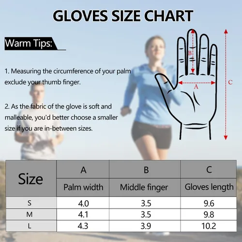 Vista 5 de outdoor plus Guantes de correr para hombres y mujeres, guantes térmicos para pantalla táctil, guantes de conducción para senderismo, ciclismo
