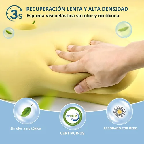 Vista 5 de Almohada cervical para el cuello para aliviar el dolor, almohadas de espuma viscoelástica de contorno para dormir, almohada ergonómica, almohada