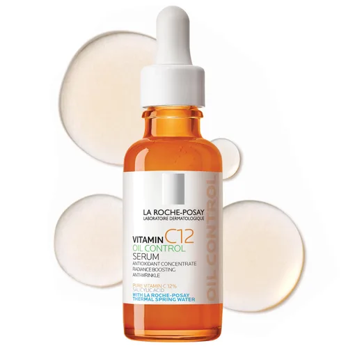 Vista 13 de La Roche-Posay Suero puro de Vitamina C al 12% para cara con ácido hialurónico y ácido salicílico, suero facial hidratante, aumenta la luminosidad