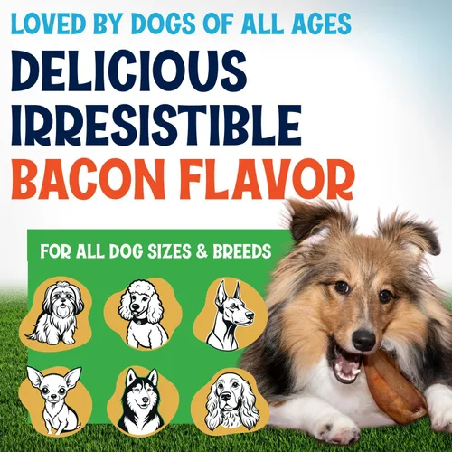 Vista 6 de Orejas de cerdo enteras para perros – Paquete de 15 masticables dentales de larga duración – Un ingrediente delicioso sabor natural golosinas