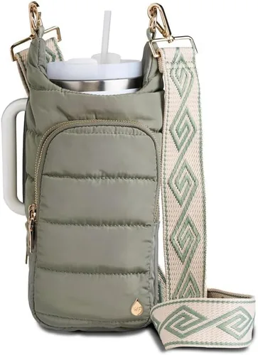 Vista 21 de WanderFull® Ranura con cremallera original HydroBag® HANDLE™ para mango, soporte para botella de agua cruzado manos libres y accesorios para vasos