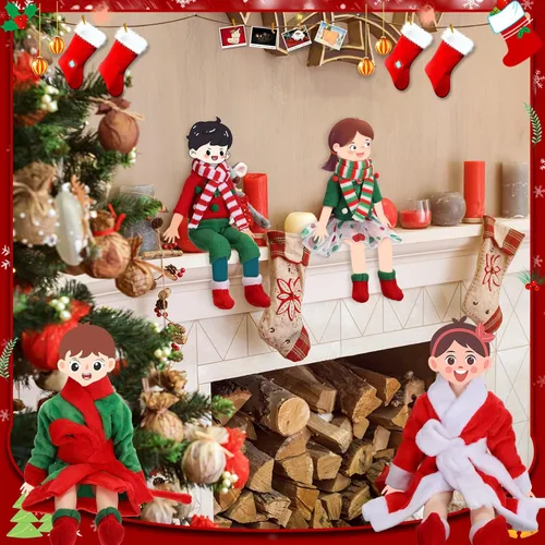 Vista 6 de Cutecrop Juego de 20 accesorios de muñeca de Navidad que incluye ropa de Navidad, bata de baño, bufanda, faldas, delantal, sombrero de chef