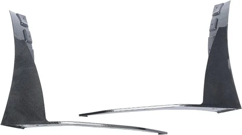 Vista 2 de NINTE Aletas de extensión divisor delantero para Chevrolet Corvette C7 Z06 Z07 ABS pintado de fibra de carbono con revestimiento de fibra de carbono