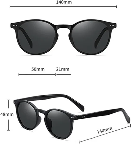 Vista 6 de GAOXIN Lentes de sol polarizados retro con marco demasiado redondo para hombres y mujeres, para exteriores, sombreado del sol, playa, conducción