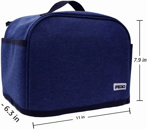 Vista 2 de Funda para tostadora de 2 rebanadas, funda para tostadora de electrodomésticos pequeños con bolsillos para cocina, lavable y protección contra