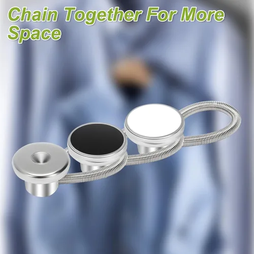 Vista 3 de 9 extensores de cuello de alta calidad para camisas de vestir, pantalones de mezclilla para hombres y mujeres, extensores de botón elásticos