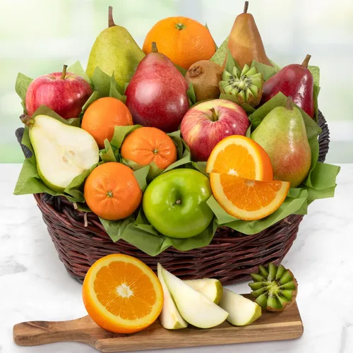 Vista 2 de Cesta de regalo de frutas Bounty para el Día de la Madre
