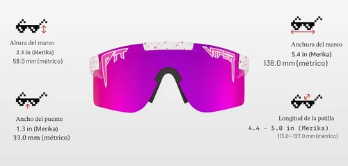 Vista 2 de Pit Viper Sunglasses I Narrow Fit - Small Adult & Kids 8-12 I Original Retro Model I Polarized Polycarbonate Lens