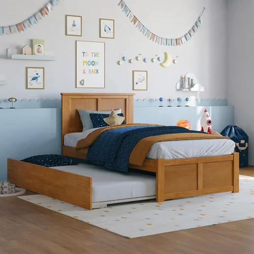 Vista 9 de AFI Madison Cama de plataforma con estribo y cajón deslizable Blanco