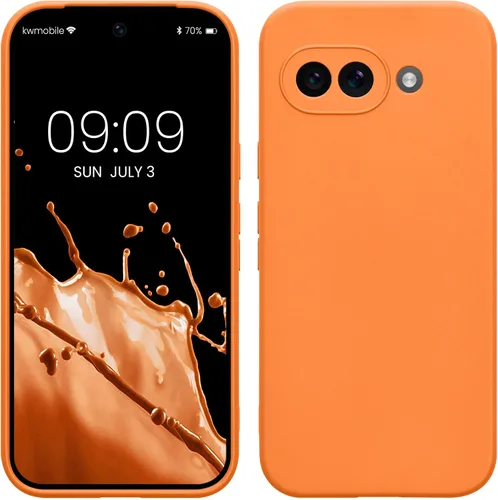 Vista 44 de kwmobile Funda compatible con Google Pixel 9 - Funda protectora delgada de TPU para teléfono - Acabado mate suave - Piedra antigua