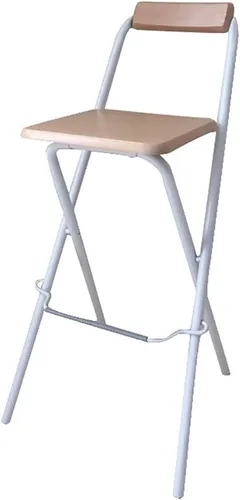Vista 7 de Taburete plegable para el hogar, silla de bar de 27/29 pulgadas, taburete alto con respaldos, silla de pub de madera, taburete de metal