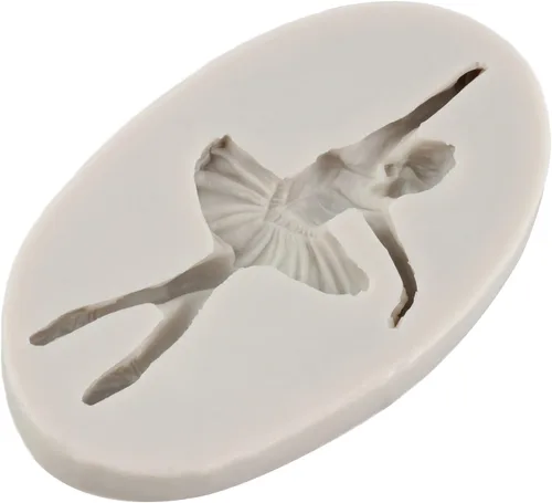 Vista 8 de Sijiangmold Moldes de silicona para bailarinas de ballet, moldes de fondant, moldes de arco de caramelo, corona de chocolate para decoración