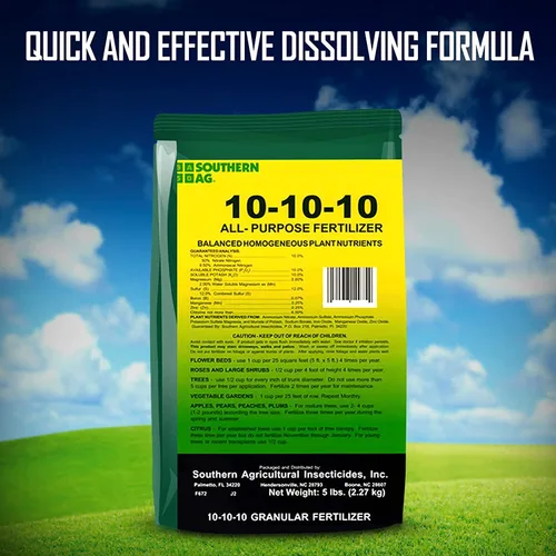 Vista 5 de Southern Ag Fertilizante granular multiusos 10-10-10, 5 LB Tamaño: 5 LB