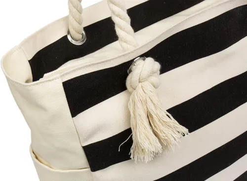 Vista 6 de Malirona Bolso grande de viaje a la playa con asa de cuerda de algodón, XL, Casual