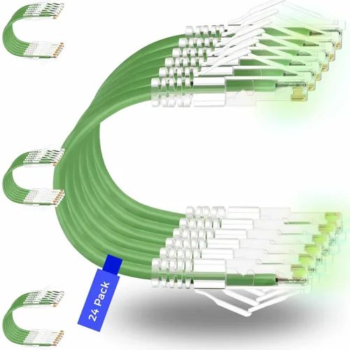 Vista 10 de Rapink Patch Cables Cat6/ Cat6a - Cable de conexión Ethernet Cat6 / Cat6a, compatible con 10G, cable de conexión Cat 6 sin enganches para panel