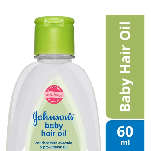Vista 3 de Aceite para el cabello del bebé recién nacido Johnson'S con aguacate, 2.0 fl oz