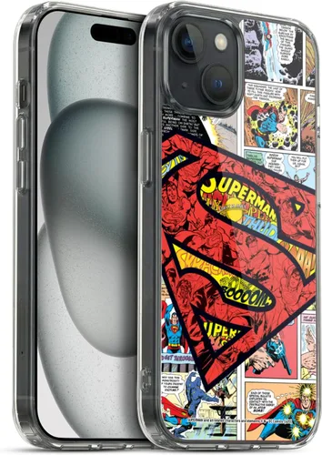 Vista 76 de Head Case Designs Funda de gel con licencia oficial de Superman DC Comics Collage Comicbook Art [protección de grado militar] compatible con Apple