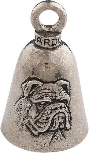 Vista 17 de Guardian Bell Dog Good Luck Bell con llavero y bolsa de regalo de terciopelo negro Campana de motocicleta Peltre sin plomo Hecho en Estados