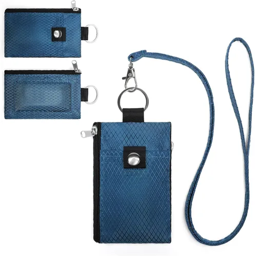 Vista 10 de SENDEFN Cartera delgada de piel con bloqueo RFID para tarjetas de crédito con bolsillo con cremallera