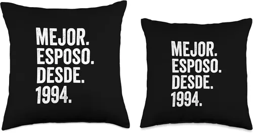 Vista 3 de Mejor Esposo Desde 1994 30 aniversario de bodas 30 años Throw Pillow