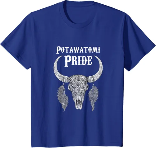 Vista 54 de Potawatomi Pride Tribe Native American Indian Buffalo Camiseta