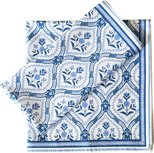 Vista 23 de Fingercraft - Juego de 12 servilletas de tela de mezcla de algodón y lino, con estampado, perfecta para fiestas, cenas, bodas, cócteles y Navidad