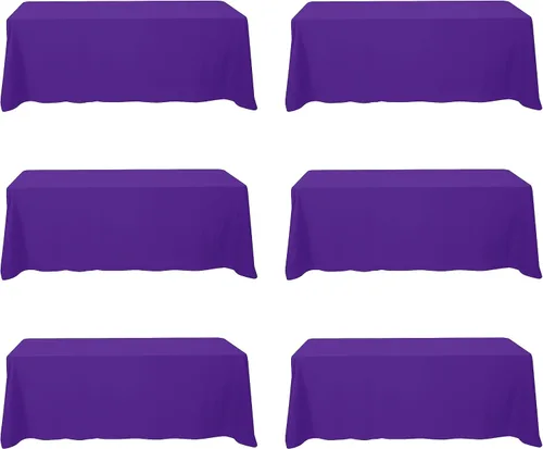 Vista 93 de BRILLMAX - Manteles para mesa rectangular de 6 pies, tela de lino de poliéster, lavable, para boda, recepción, banquete, fiesta de cumpleaños, 60 x
