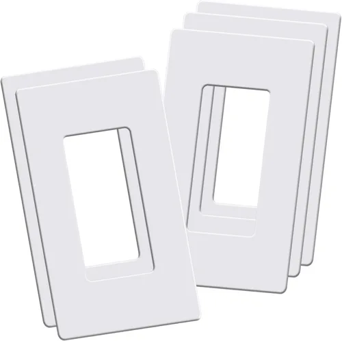 Vista 11 de Placas de pared decorativas sin tornillos, cubiertas de tomacorriente seguras para niños de 3 bandas, tamaño estándar 4.68" x 6.54", placa frontal