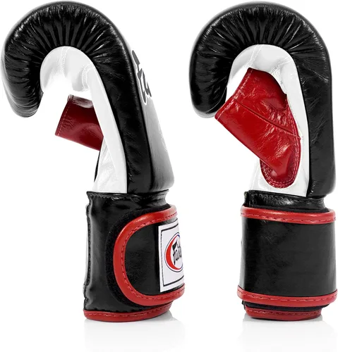 Vista 4 de Fairtex TGO3 - Guantes de boxeo Muay Thai para hombres, mujeres, niños, diseño especial de pulgar abierto, guantes de MMA, kickboxing, gimnasio