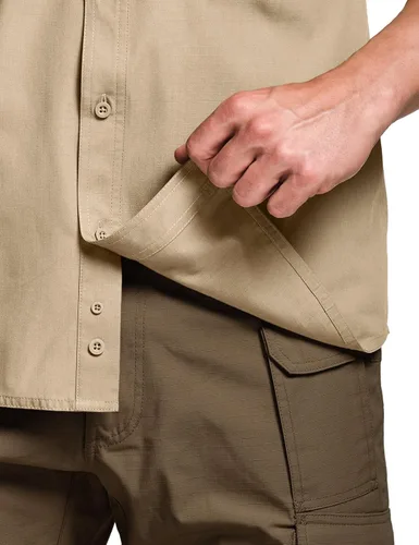 Vista 8 de CQR Camisas de trabajo de manga corta para hombre, camisetas tácticas militares Ripstop, para exteriores, UPF 50+, transpirable, para senderismo