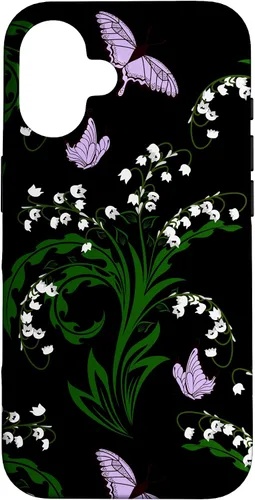 Vista 32 de Lily of The Valley and Butterflies Vintage Cottage Garden Case for iPhone 17