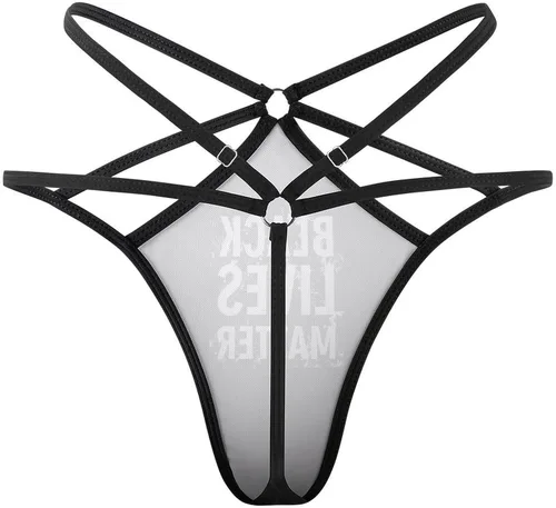 Vista 6 de Black Lives Matter - Tanga para mujer, ropa interior de cintura alta