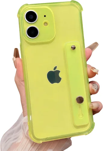 Vista 10 de Funda compatible con iPhone 11 Pro con soporte para correa, transparente Soporte de pulsera, TPU suave transparente, lazo de agarre ajustable