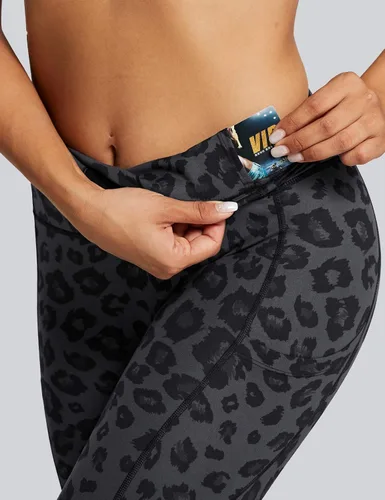 Vista 3 de ZUTY - Leggings de yoga de cintura alta de 78 de longitud con bolsillos para mujer leggings deportivos pantalones de yoga mallas para correr