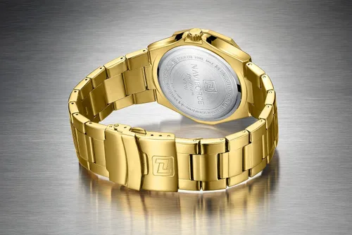 Vista 4 de NAVIFORCE Reloj de acero inoxidable para hombre analógico de cuarzo resistente al agua para deportes de negocios casual con calendario y fecha
