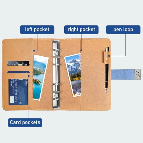 Vista 6 de BTSFTOGET Refillable Password Book Binder with Alphabetical Tabs and Lock, 576 Passwords Large Print, 316 Pages Password Keeper for Computer &