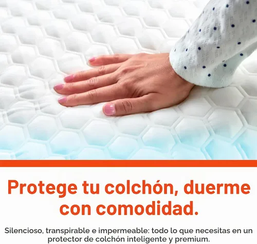 Vista 6 de Dormeo Protector de colchón impermeable de alta calidad, tamaño individual, capa protectora contra manchas y derrames, refrescante, absorbe