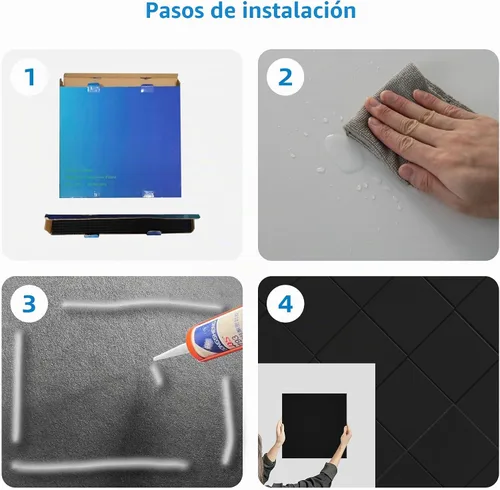 Vista 6 de Paquete de 15 paneles de espuma a prueba de sonido para paredes, paneles acústicos de 12 x 12 x 0.35 pulgadas, paneles de absorción de sonido