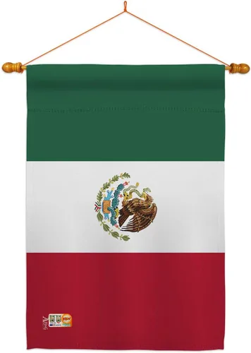 Vista 9 de Nacionalidad México Garden House Banderas Set Regional Nación Internacional Mundo País Particular Área Pequeña Decorativa Patio Banner Doble Cara