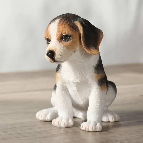 Vista 4 de Veronese Design Figura pintada a mano de resina Beagle de 3 7/8 pulgadas