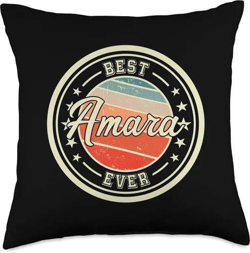 Vista 4 de Ladies Girls Women Amara Name Gift Idea Best Ever Funny Saying First Name Amara - Almohada de 16 x 16 pulgadas, multicolor