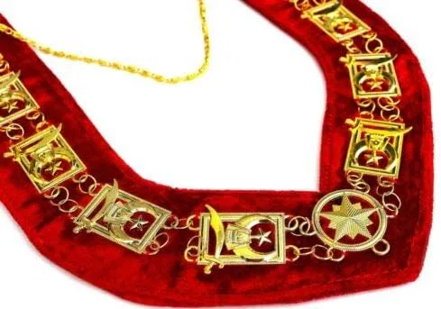 Vista 3 de Collar de cadena Shriner, collar de cadena de Shriner masónico, joyas de Shriner