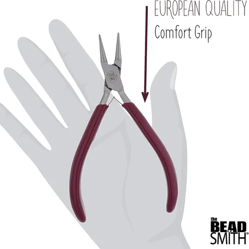 Vista 4 de The Beadsmith Alicates de punta redonda – Herramienta de fabricación de joyas de 6 pulgadas (5.984 in) con cabeza de acero pulido, agarre cómodo