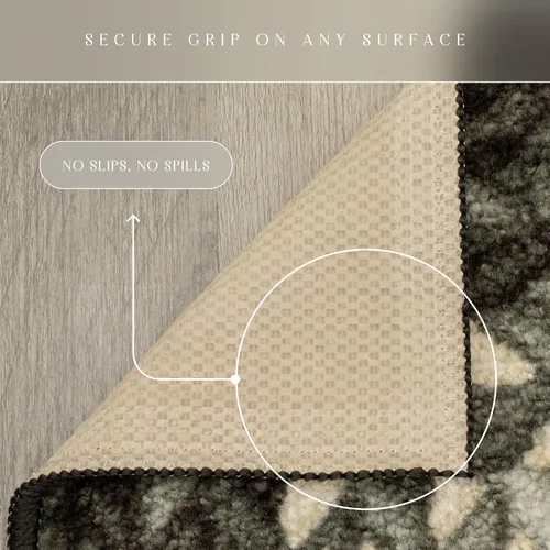 Vista 6 de Maples Rugs Marion - Alfombra bohemia con diseño trenzado, fabricada en Estados Unidos, lavable, antideslizante, para entrada, vestíbulo, cocina
