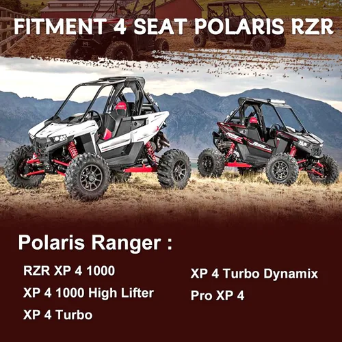 Vista 3 de Cubierta impermeable para UTV de repuesto para accesorios Polaris RZR, cubierta al aire libre a prueba de polvo con rejillas de ventilación