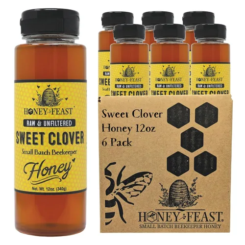 Vista 8 de Honey Feast Flower Powered Allergy Blend 10 veces miel, 12 onzas